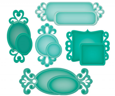 Набор ножей Spellbinders® Shapeabilities® "Теги с рамками 2"