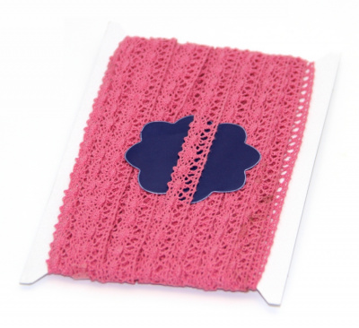 Кружевная лента «Рукоделие» KL-1005/4 12мм х 10м (цвет: малиновый)