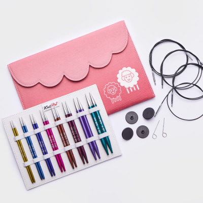 Набор алюминиевых съемных спиц (делюкс) Deluxe 13 см Zing KnitPro 47424