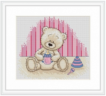 Набор для вышивания «Luca-S» B1085 Медвежонок Бруно,17.5x14.5 см