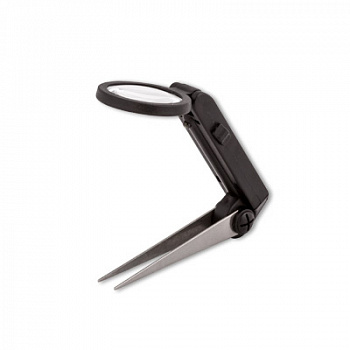 Лупа SS-134  "Gamma" с пинцетом и подсветкой