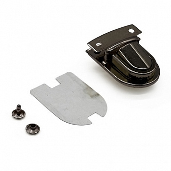 Замок портфельный 7714223 размер 36*50 мм черный никель упак/5 шт.