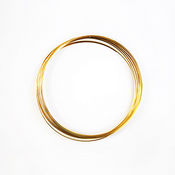 Проволока с памятью для браслета "Астра" 7705122, 2шт*10 витков	 (цвет: золото)