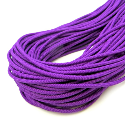 Резинка шляпная круглая  Ас 3мм  фиолетовая неон( упак. 25 м.)