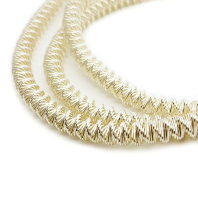 Канитель мягкая, фигурная KAN/GS4-02 глянец, белое золото