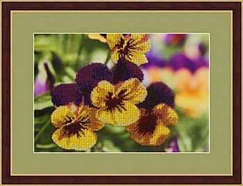 Набор для вышивания "Galla Collection" Л 316 "Анютины глазки" 30 х 20 см