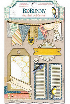 Набор клеевых 3D чипбордов BoBunny 14806012 «The Avenues» 7шт.