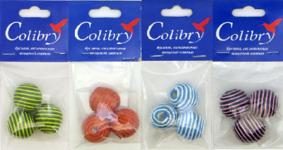 Бусины оплетеные вощеной нитью