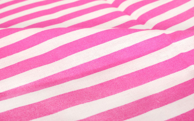 Ткань хлопок 50х50 см "Полоса" (белый/розовый) 1552/12А