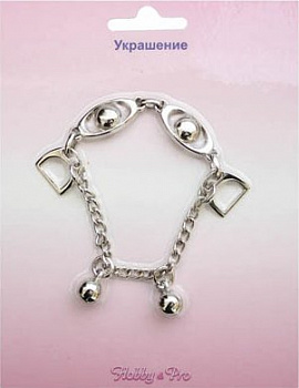 Украшение НР3403/2 Hobby&Pro 90*40мм, никель