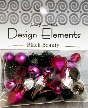Набор декоративных бусин "Design Elements" 5908 Чёрный Красавчик