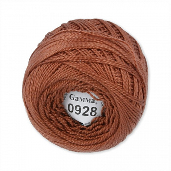 Пряжа "Gamma" Ирис 100% хлопок 10 х 10 г  (0928, коричневый)