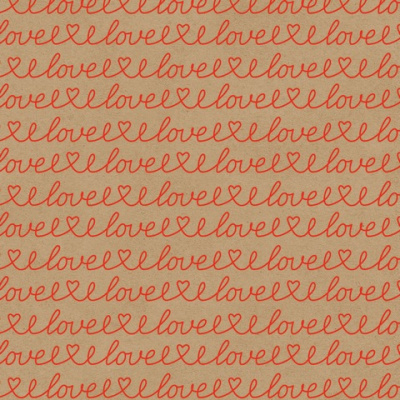 Упаковочная бумага-крафт"Stilerra" WPK-03, 100 х 70 см, цвет: 02 любовь