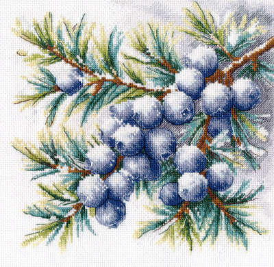 Набор для вышивания «Овен» 1725 Веточка можжевельника 20×20 см