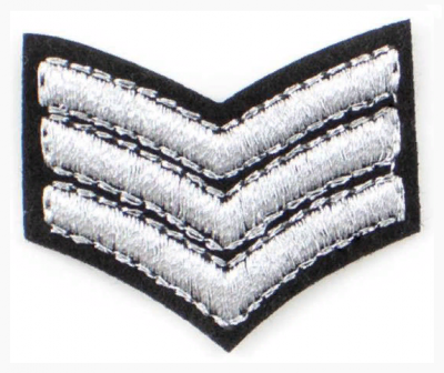 Термоаппликация LA358 38 х 30 мм Silver упак/5 шт