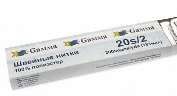 Швейные нитки "Gamma" / "Micron" (полиэстер) 200 я 183 м 10 шт цв.БЕЛЫЙ