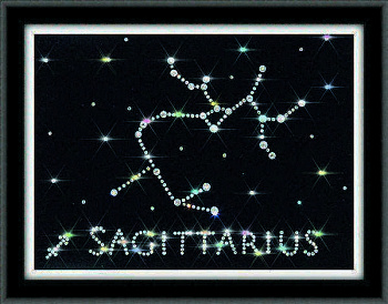 Набор для аппликации стразами «Золотое Руно» ХК-012 Созвездие Стрелец,15*20 см