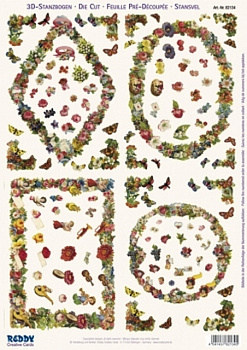 Аппликация "Ностальгия"бумажная  вырубная  для объемных рисунков, 210х297 мм