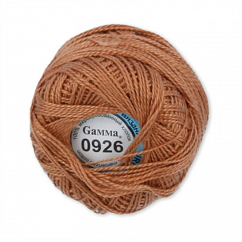 Пряжа "Gamma" Ирис 100% хлопок 10 х 10 г  (0926, св.коричневый)