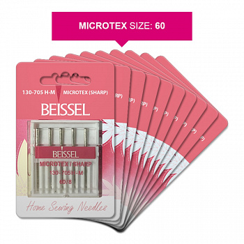 Иглы д/бытовых швейных машин для микроволокна (Microtex),5 шт, № 60, 130-705 H-M/блистер, BEISSEL