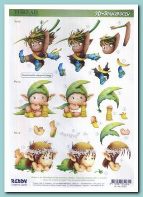 Аппликация Toreads бумаж.вырубная для объем. рисунков,"Ксеру, Пойя, Флора" 210х297 мм