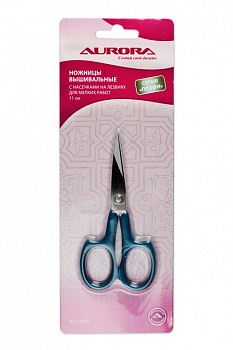 Ножницы "Aurora" AU 407SE вышивальные с насечками на лезвиях 11 cm