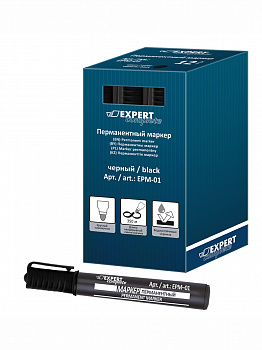 Перманентный маркер"Expert Complete" EPM-01,пулевидный 2 мм 12 шт. перо круглое 02 - синий/blue