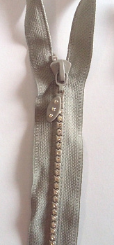 Молния Трактор "GAMMA" ТА-4 G304ST со стразами р/м 30 см (серый)