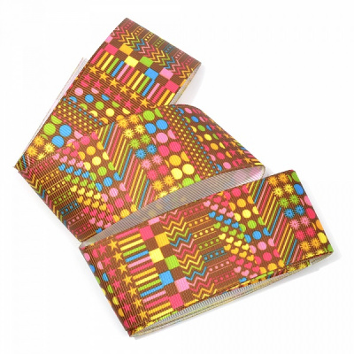 Лента репсовая с рисунком арт.TBY.LDR102 шир.38 мм 10 м