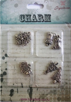 Металлические  подвески "Рукоделие" CM  1019"С новым годом"