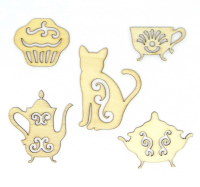 Деревянные украшения "Рукоделие" WF08 Время чая