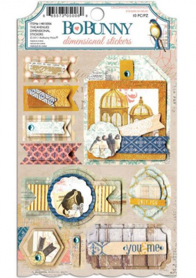 Набор объемных наклеек  BoBunny 14810006 «The Avenues» 10шт.