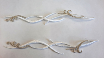 Аппликации на клею 323AB упак/10шт. белые