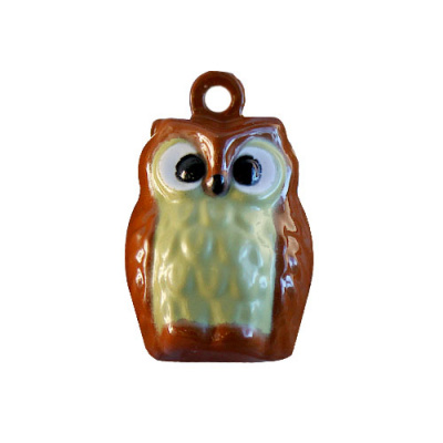 Бубенчик декоративный мет. "Сова"  20мм. (5шт/уп.)