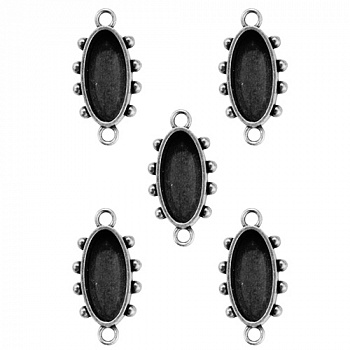 Заготовка для украшения Овалы 1 - 5шт (Серебро)