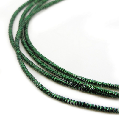 Канитель (трунцал) мягкая, фигурная KAN/MN1-18  глянец, ярко- зеленый