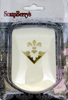 Фигурный дырокол угловой с тиснением 32 мм (SCB 61570106, ЦВЕТОК ИРИСА)