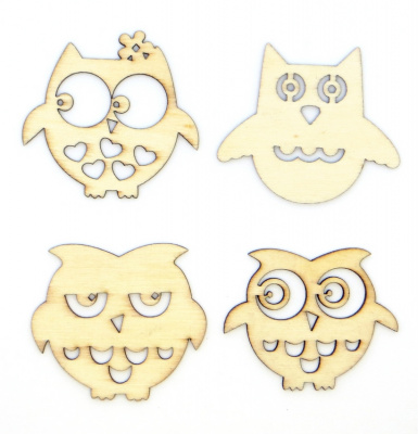 Деревянные украшения "Рукоделие" WF10 Совы