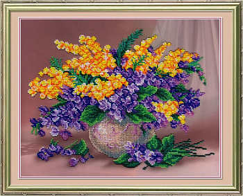 Набор для вышивания «М.П.Студия» БГ-283 Музыка цветов 33*27 см