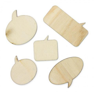 Набор деревянных украшений  "American Crafts" Studio Calico 331340 «Speech Bubbles»25шт.