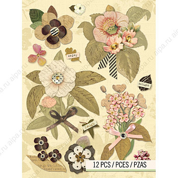 Стикеры на подушечках: Цветы