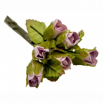 Декоративный букетик "Рукоделие" DKB054 Цветы (св. сиреневый)