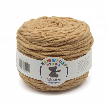 Пряжа Astra Premium "Плюшевая" 100гр. 80м, 100% п/э (2шт/упак) (820, бежевый)