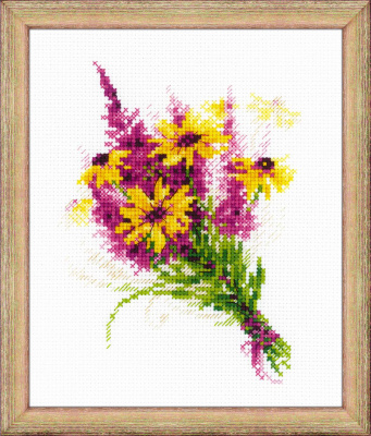 Набор для вышивания «Сотвори Сама» 1577 Букетик с рудбекией 15*18 см