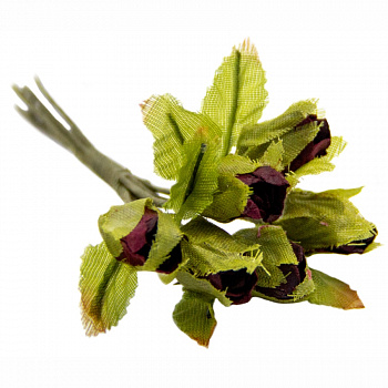 Декоративный букетик "Рукоделие" DKB054 Цветы (бордовый)