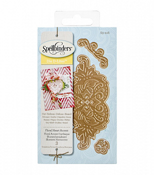 Набор ножей Spellbinders® Shapeabilities® Die D-Lites™ «Викторианский узор в цветочных сердцах»