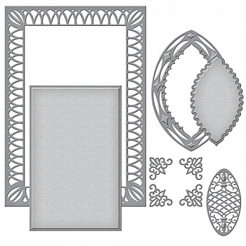 Набор ножей Spellbinders® Nestabilities® "Ренессанс: Декоративные узоры ярлыков 52"