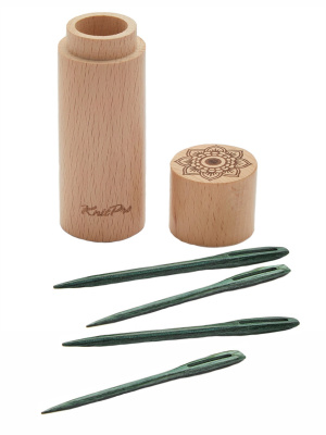 Иглы для пряжи деревянные в контейнере Mindful, 4 шт. в упаковке, 36635