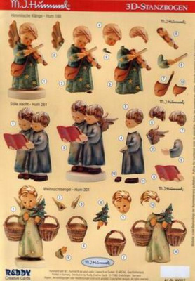 Аппликация "Хуммель"бумажная  вырубная  для объемных рисунков, 210х297 мм