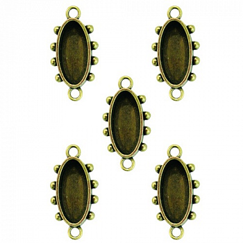 Заготовка для украшения Овалы 1 - 5шт (Бронза)